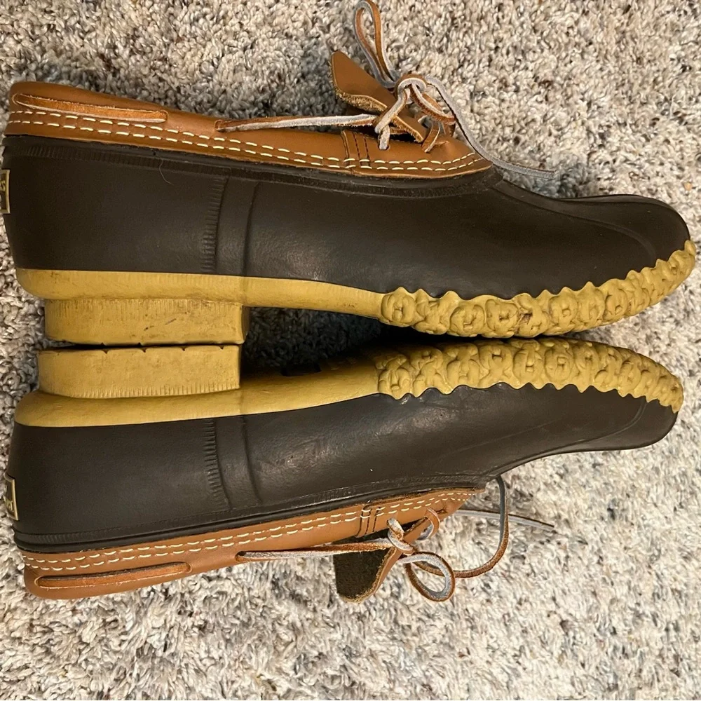L.L. Bean Brown and Tan Waterproof Duck Boots - Moc